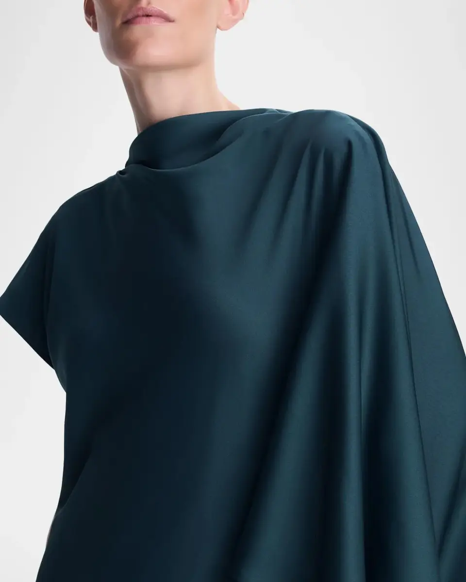 Simkhai Ora Draped Satin Column Gown | Thumbnail 5