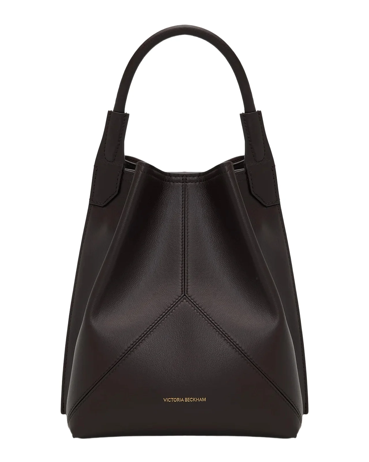 Victoria Beckham V-Stitch Leather Bucket Bag