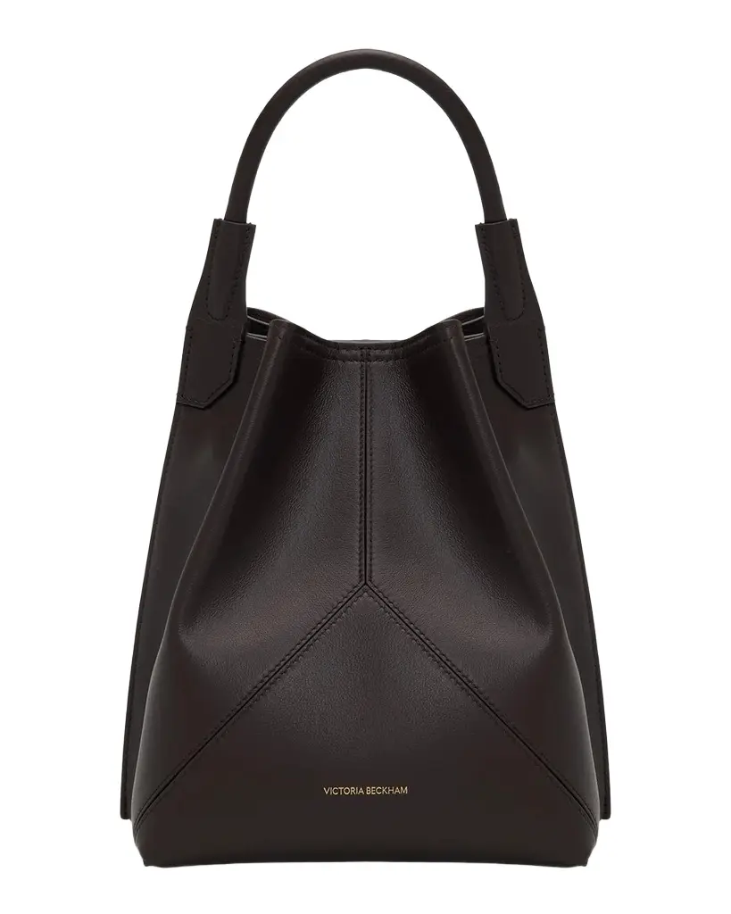 Victoria Beckham V-Stitch Leather Bucket Bag