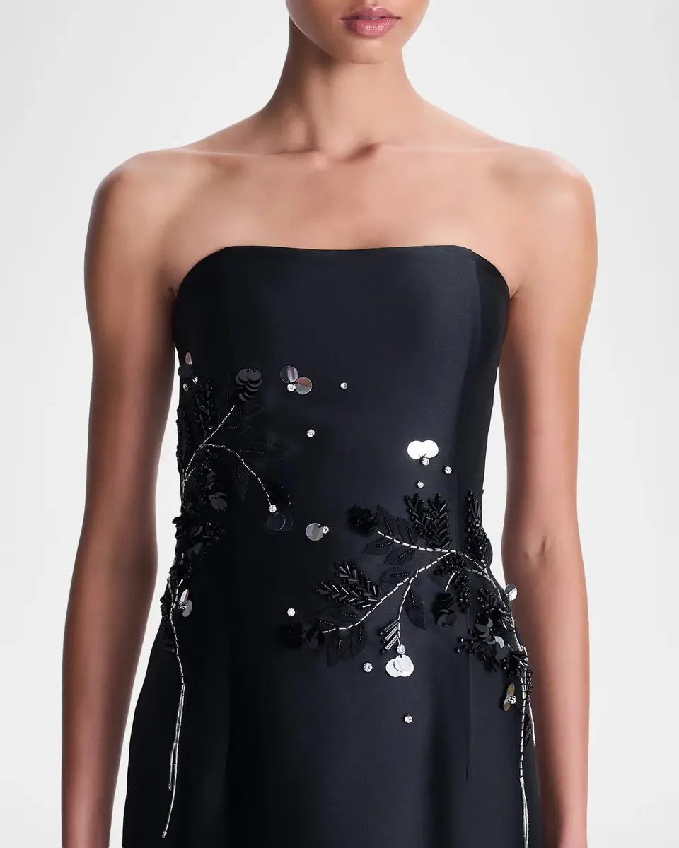 Simkhai Zirelle Embellished Satin Strapless Column Gown | Thumbnail 5 Simkhai Zirelle Embellished Satin Strapless Column Gown | Thumbnail 5