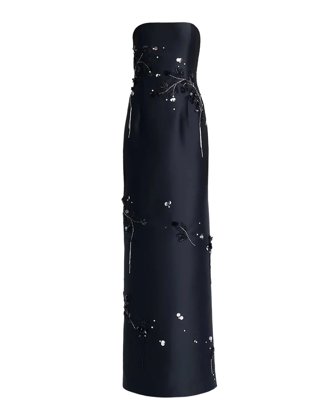 Zirelle Embellished Satin Strapless Column Gown Zirelle Embellished Satin Strapless Column Gown
