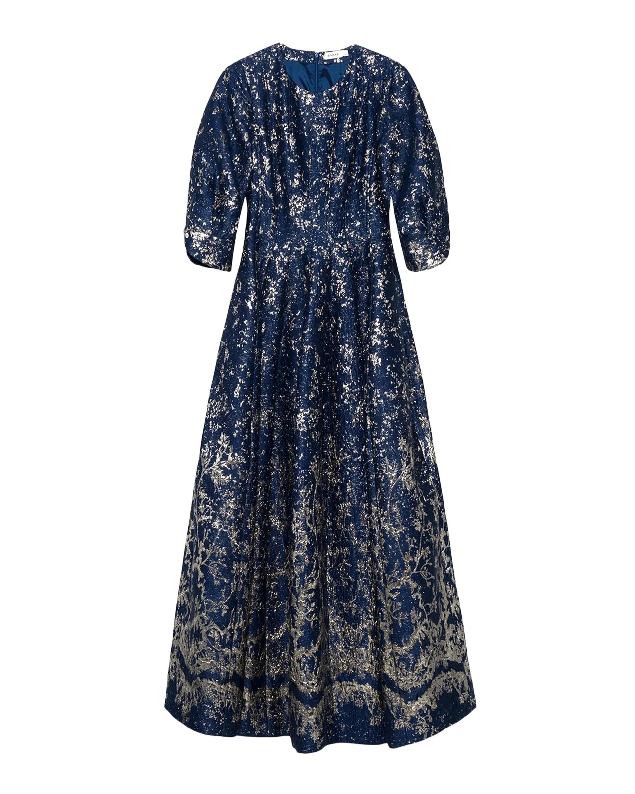 Simkhai Claravelle A-Line Metallic Jacquard Gown