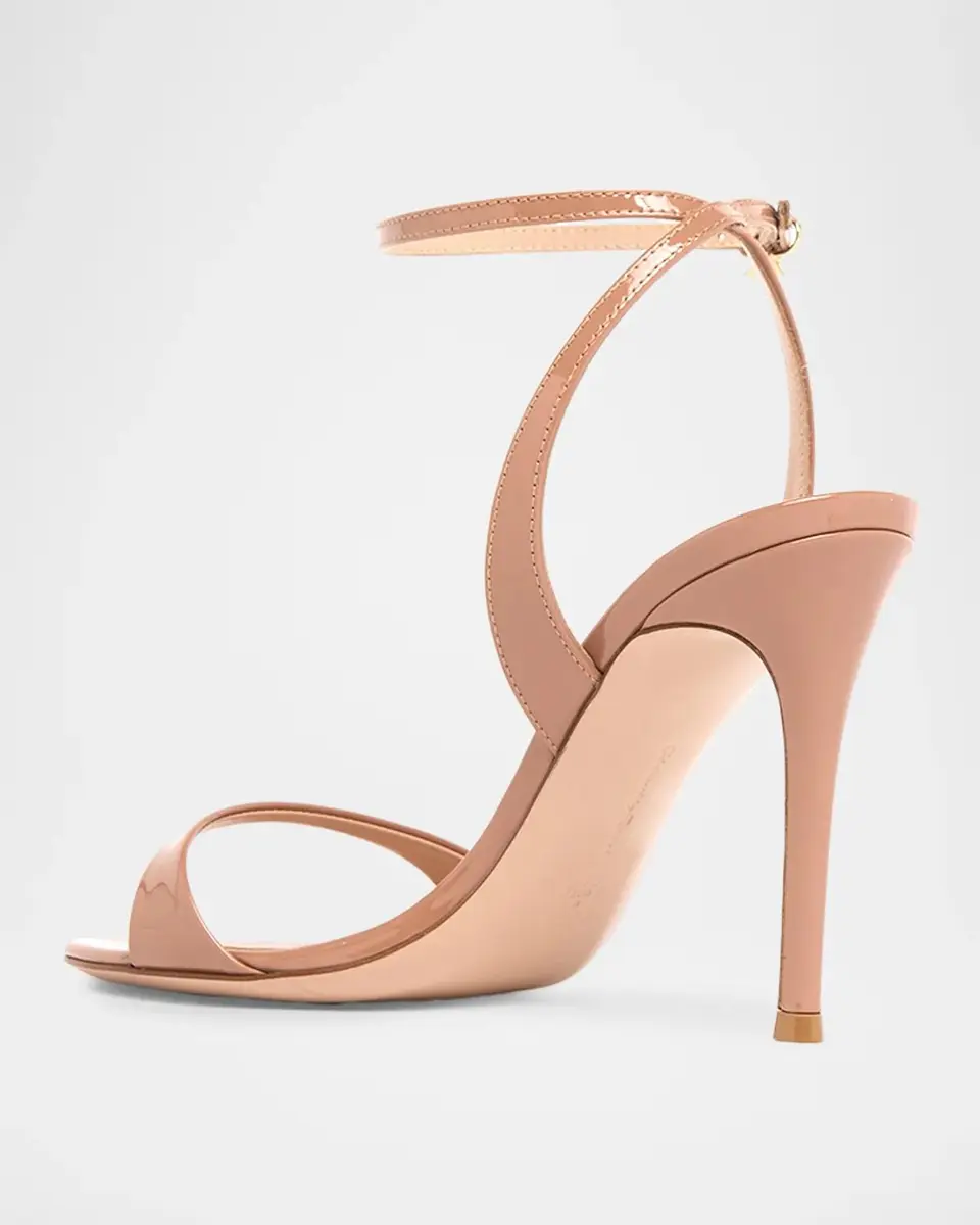 Gianvito Rossi 95mm Patent Leather Ankle-Strap Sandals | Thumbnail 2
