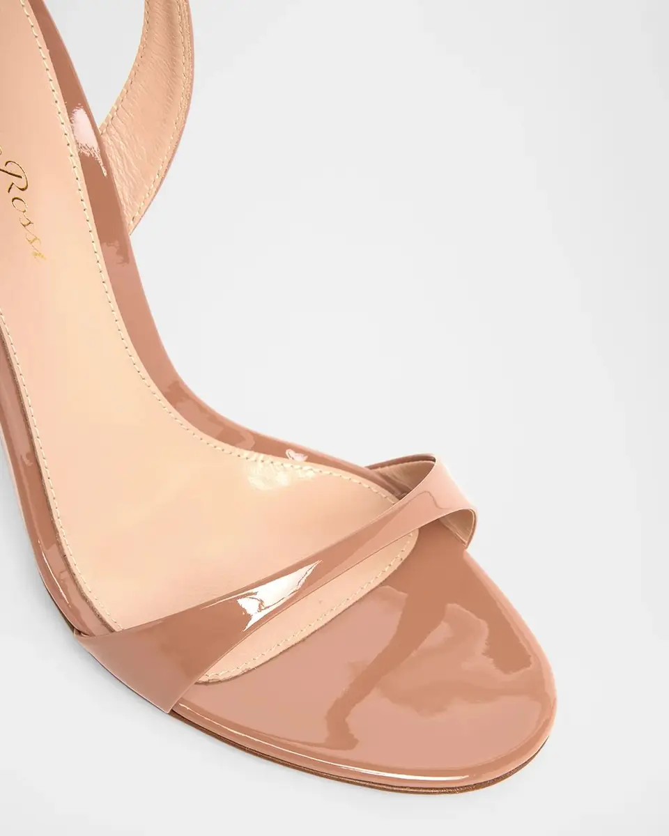 Gianvito Rossi 95mm Patent Leather Ankle-Strap Sandals | Thumbnail 3