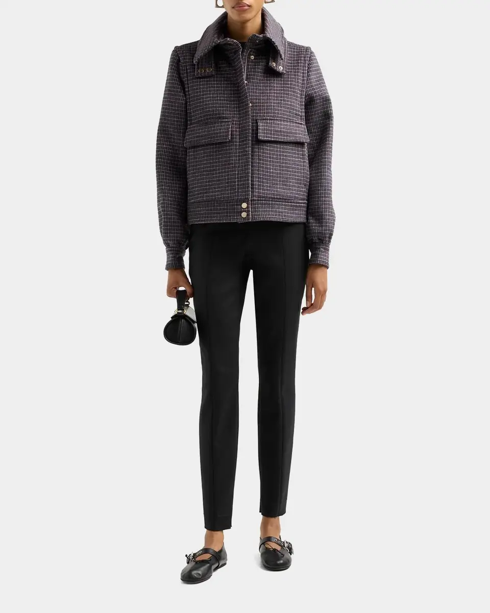 Soia & Kyo Gene-MC Mini-Check Wool Bomber Blouson | Thumbnail 2