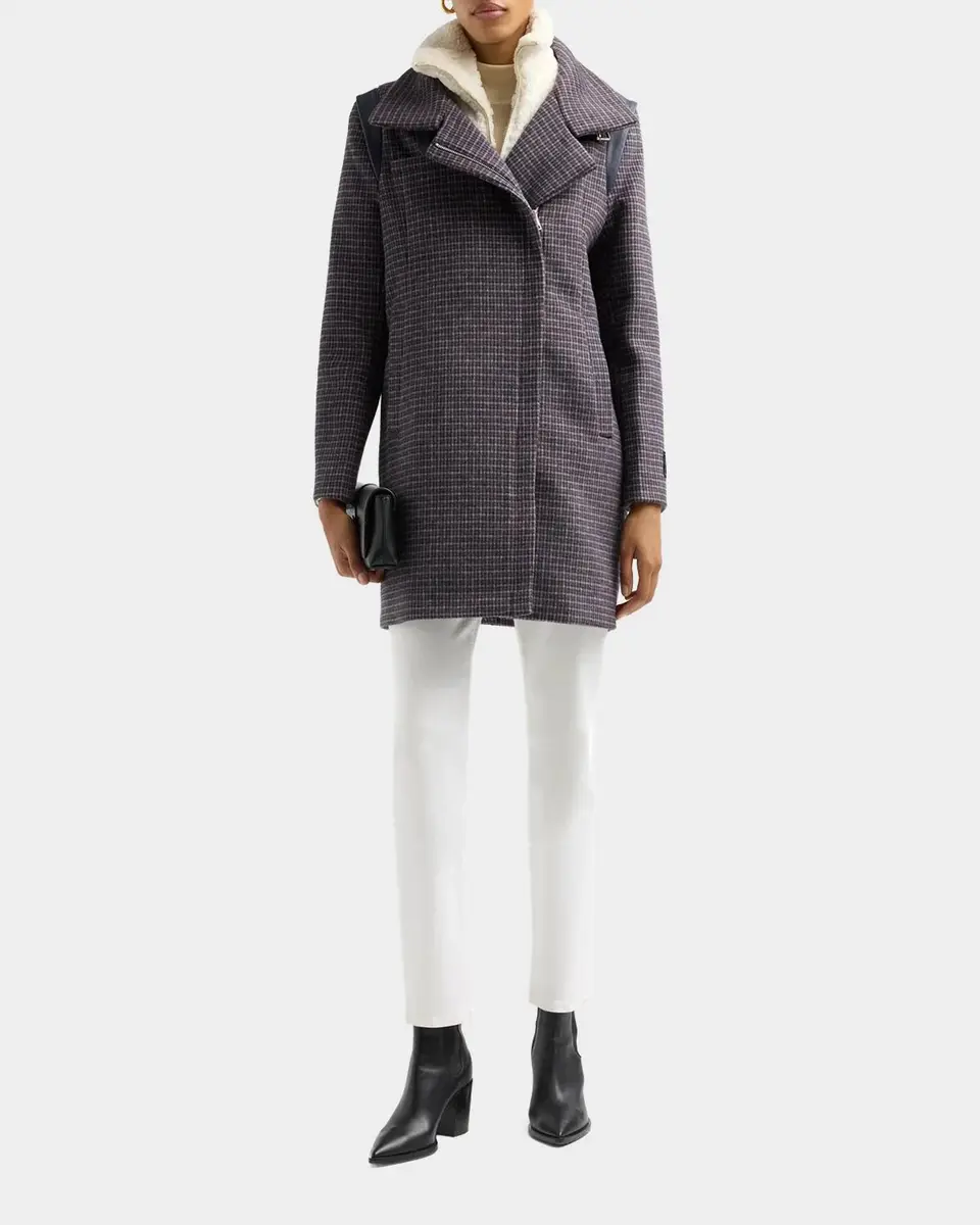 Soia & Kyo Kiana-MC Mini-Check Wool Moto Coat | Thumbnail 2 Soia & Kyo Kiana-MC Mini-Check Wool Moto Coat | Thumbnail 2