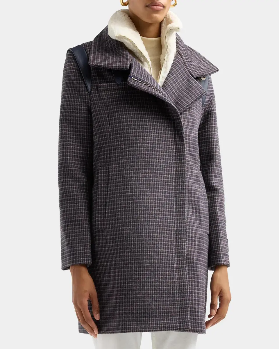 Soia & Kyo Kiana-MC Mini-Check Wool Moto Coat | Thumbnail 5 Soia & Kyo Kiana-MC Mini-Check Wool Moto Coat | Thumbnail 5