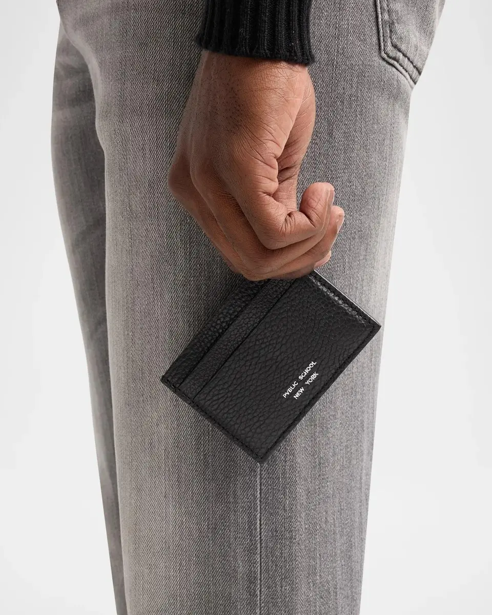 PUBLIC SCHOOL NEW YORK Men's Pebbled Leather Card Case | Thumbnail 2 PUBLIC SCHOOL NEW YORK Men's Pebbled Leather Card Case | Thumbnail 2