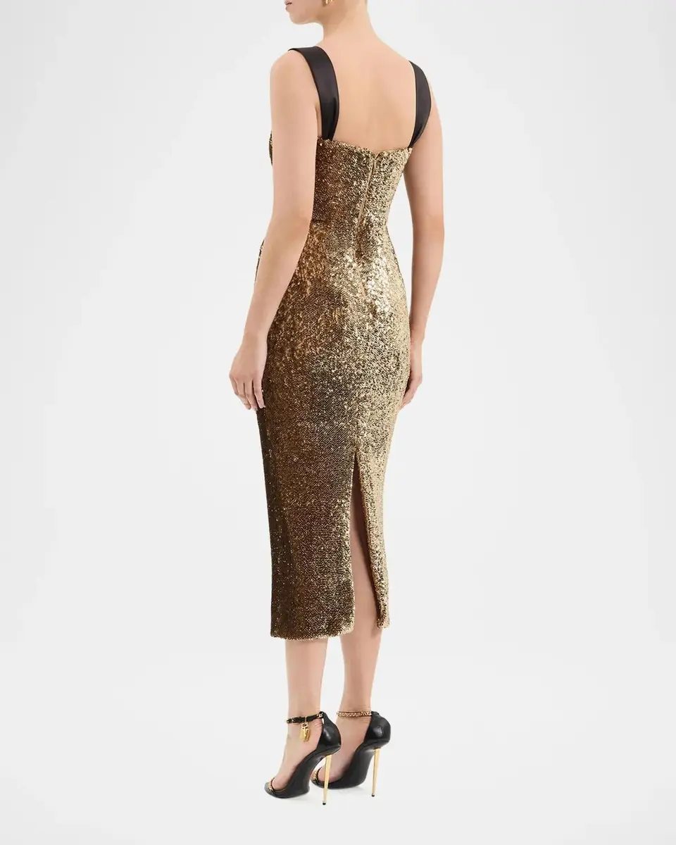 Rebecca Vallance Cambridge Bodycon Sequin Midi Dress | Thumbnail 3