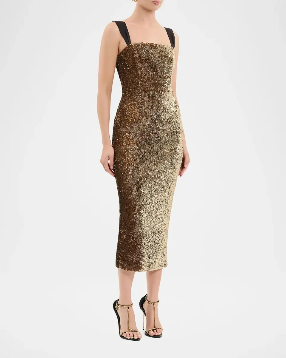 Rebecca Vallance Cambridge Bodycon Sequin Midi Dress | Thumbnail 4