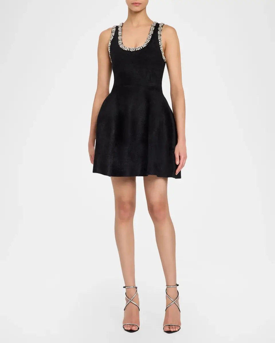 Simkhai Leona Crystal-Trim Mini Dress | Thumbnail 2 Simkhai Leona Crystal-Trim Mini Dress | Thumbnail 2