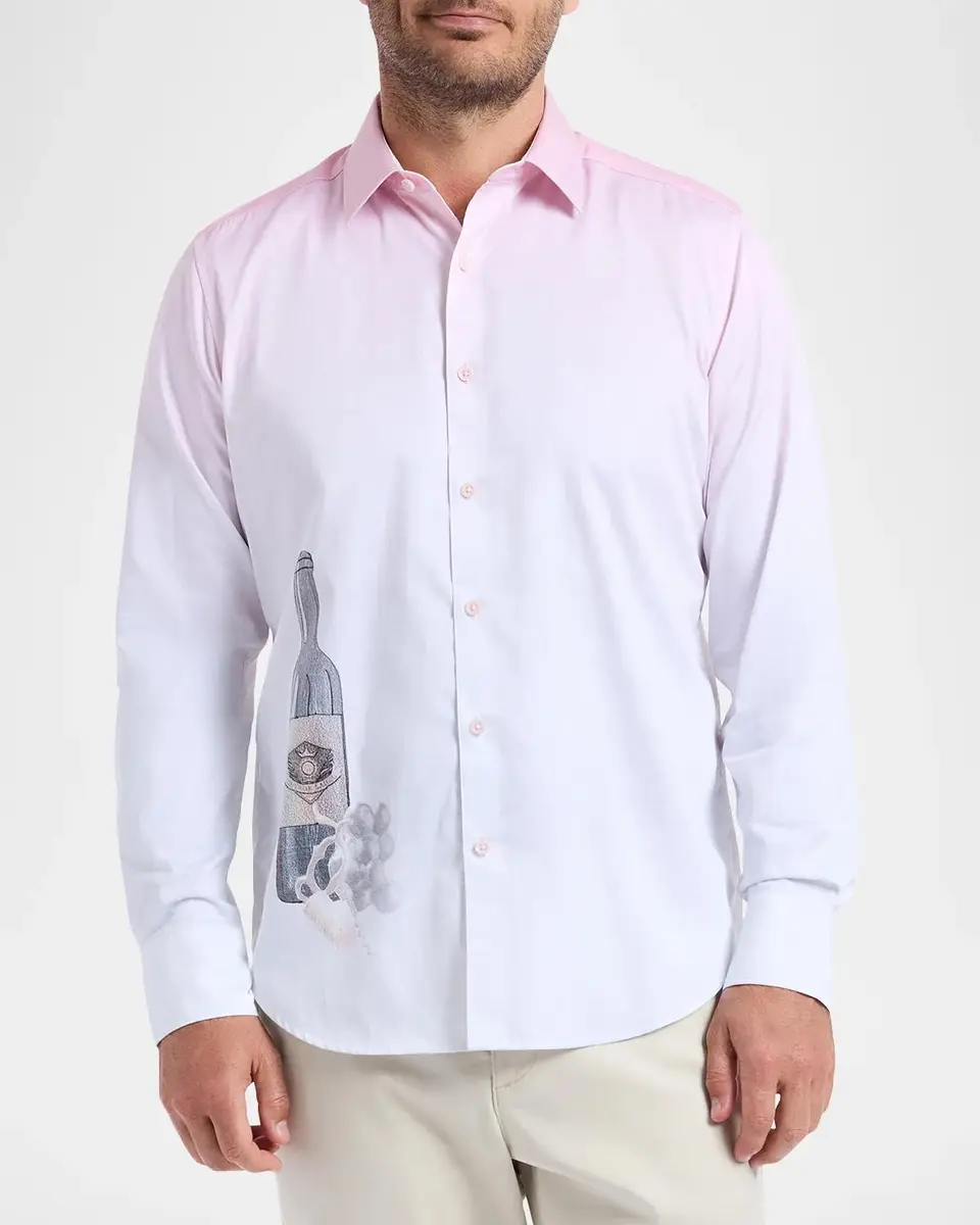 Robert Graham Men's Legacy Reserve Wine Dégradé Shirt | Thumbnail 4