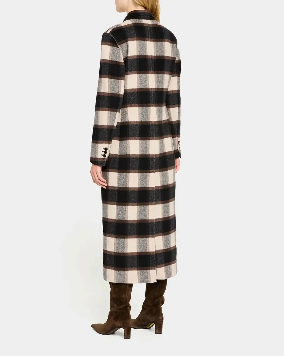 Theory Plaid Virgin Wool-Blend Long Coat | Thumbnail 3