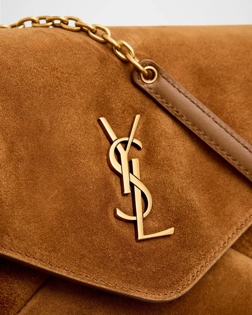 Saint Laurent Large YSL Suede Pouch Bag | Thumbnail 6 Saint Laurent Large YSL Suede Pouch Bag | Thumbnail 6