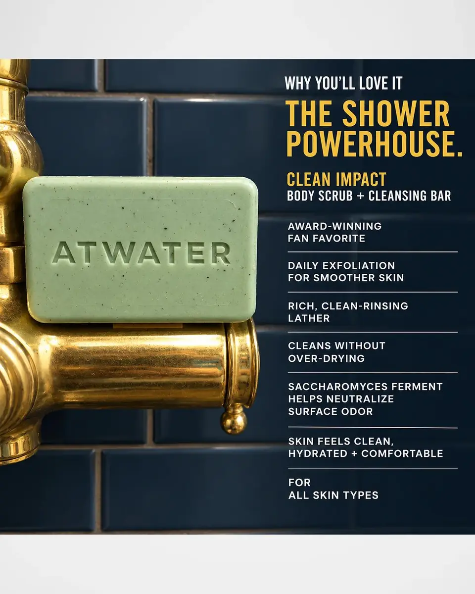 Atwater Clean Impact Body Scrub & Cleansing Bar | Thumbnail 2 Atwater Clean Impact Body Scrub & Cleansing Bar | Thumbnail 2