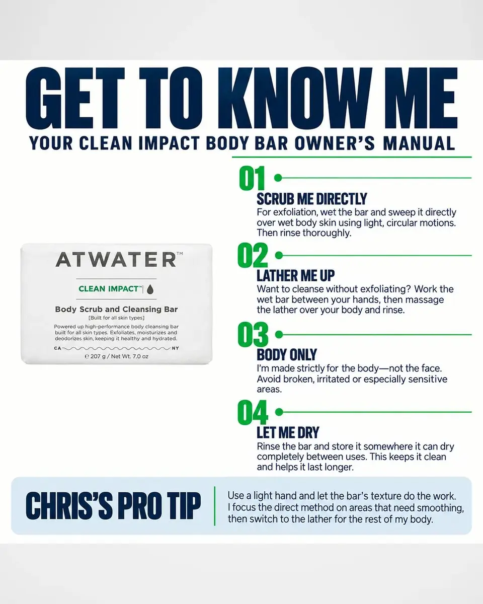 Atwater Clean Impact Body Scrub & Cleansing Bar | Thumbnail 5 Atwater Clean Impact Body Scrub & Cleansing Bar | Thumbnail 5