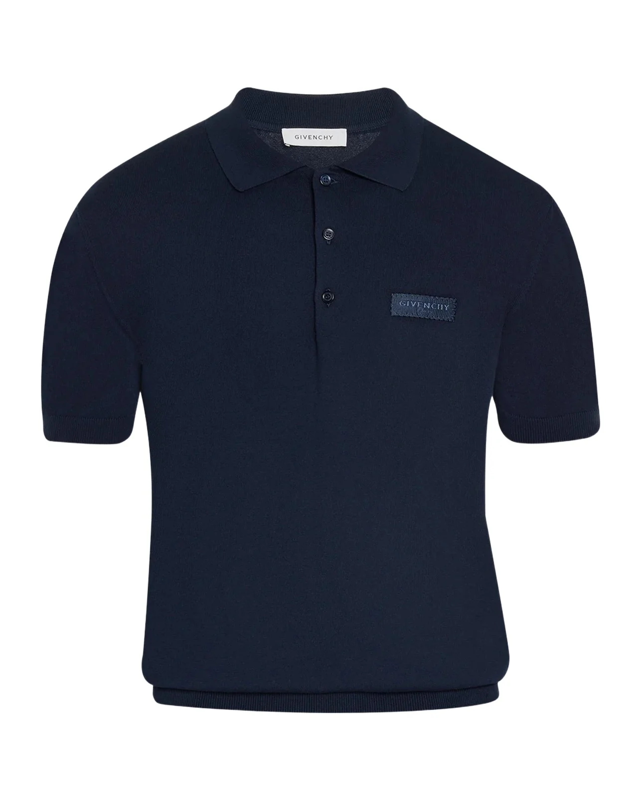 Givenchy Men's Grosgrain Logo Cotton Knit Polo Shirt