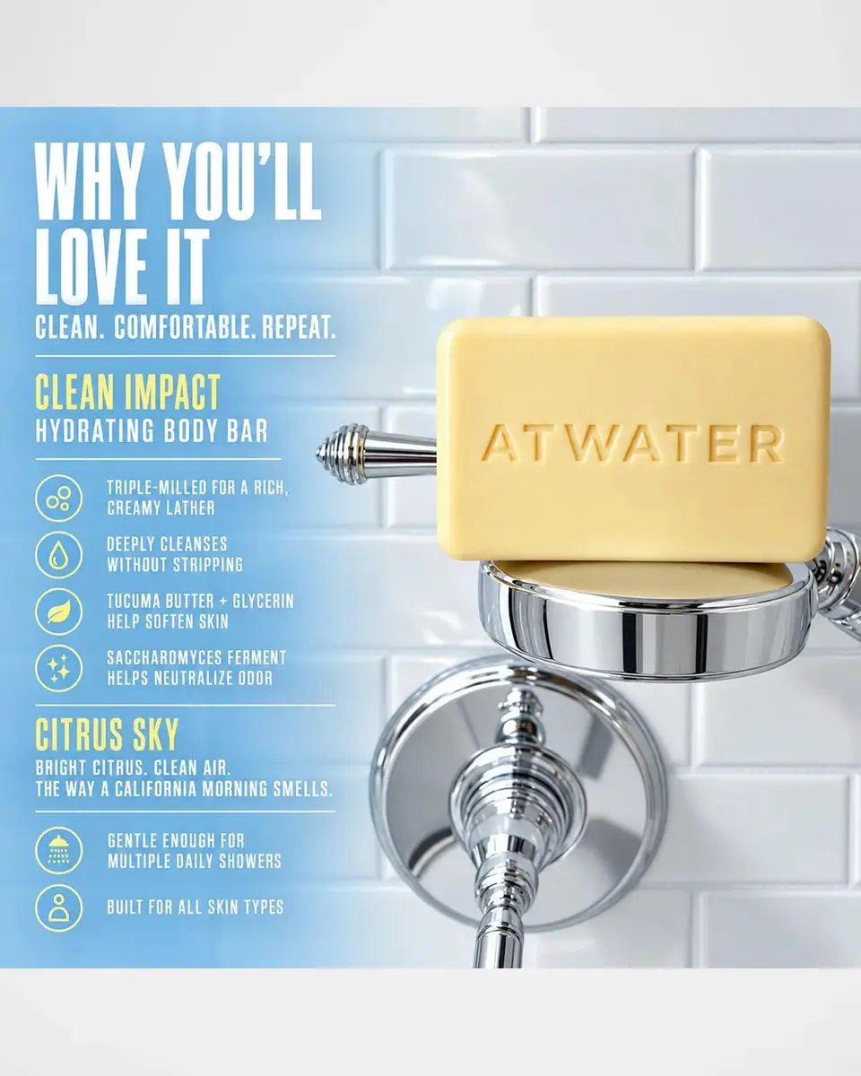 Atwater Clean Impact Hydrating Body & Cleansing Bar | Thumbnail 2 Atwater Clean Impact Hydrating Body & Cleansing Bar | Thumbnail 2