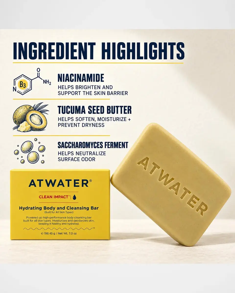 Atwater Clean Impact Hydrating Body & Cleansing Bar | Thumbnail 3 Atwater Clean Impact Hydrating Body & Cleansing Bar | Thumbnail 3