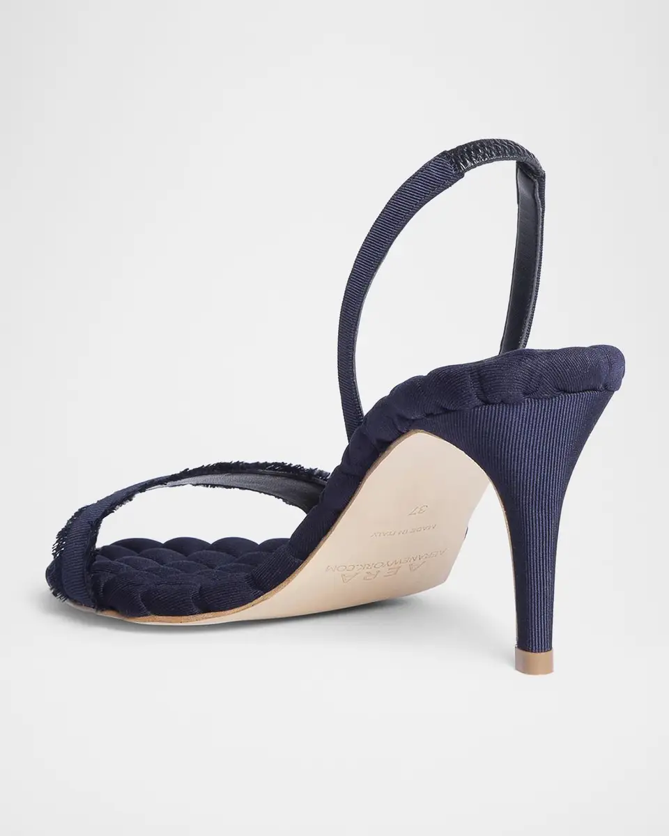 Aera Claudia Frayed Vegan Grosgrain Slingback Sandals | Thumbnail 2 Aera Claudia Frayed Vegan Grosgrain Slingback Sandals | Thumbnail 2