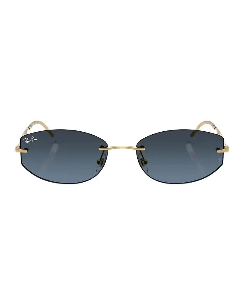 Ray-Ban RB3792 55MM Rimless Oval Sunglasses