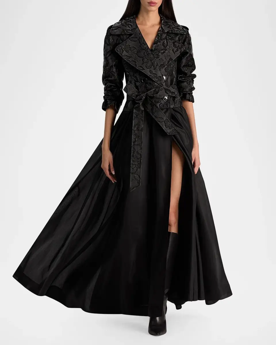 Alice + Olivia Nevada Floral Double-Breasted Trench Coat | Thumbnail 2