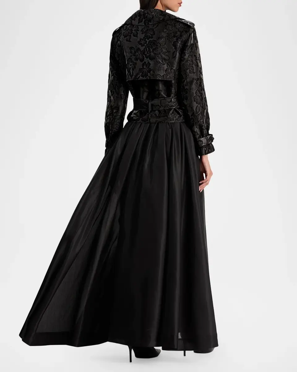 Alice + Olivia Nevada Floral Double-Breasted Trench Coat | Thumbnail 3