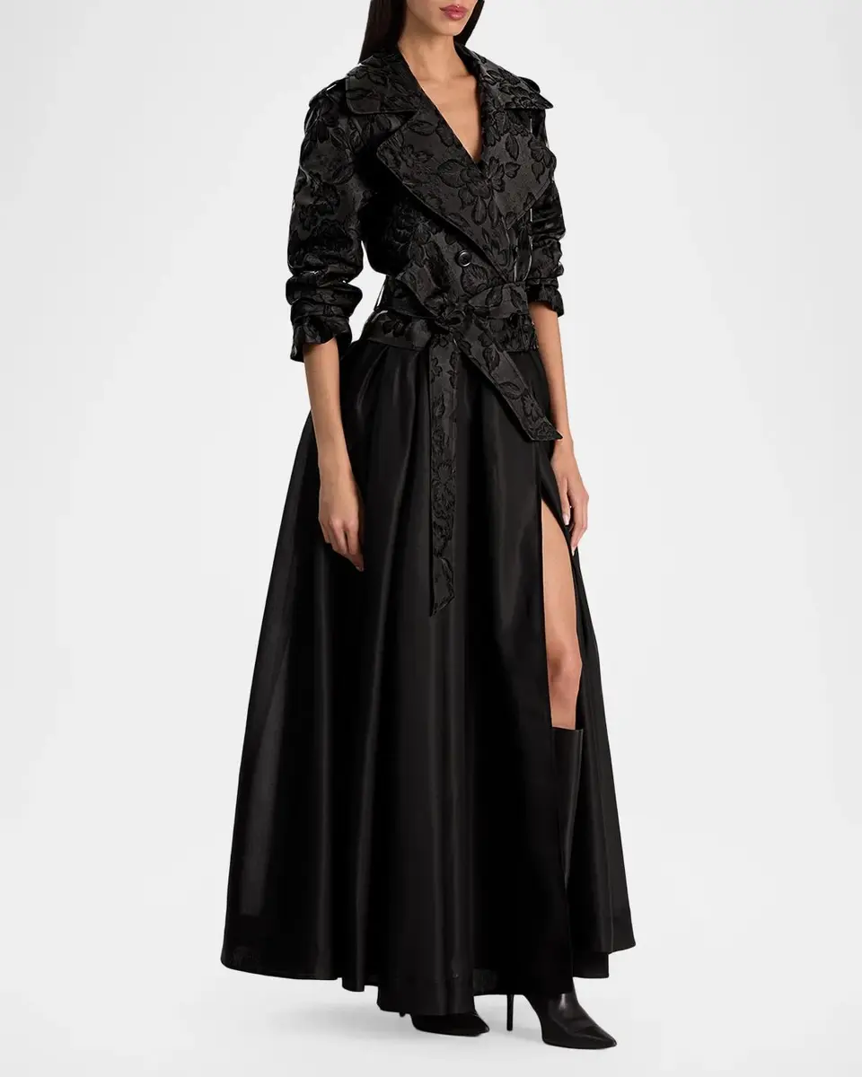 Alice + Olivia Nevada Floral Double-Breasted Trench Coat | Thumbnail 4