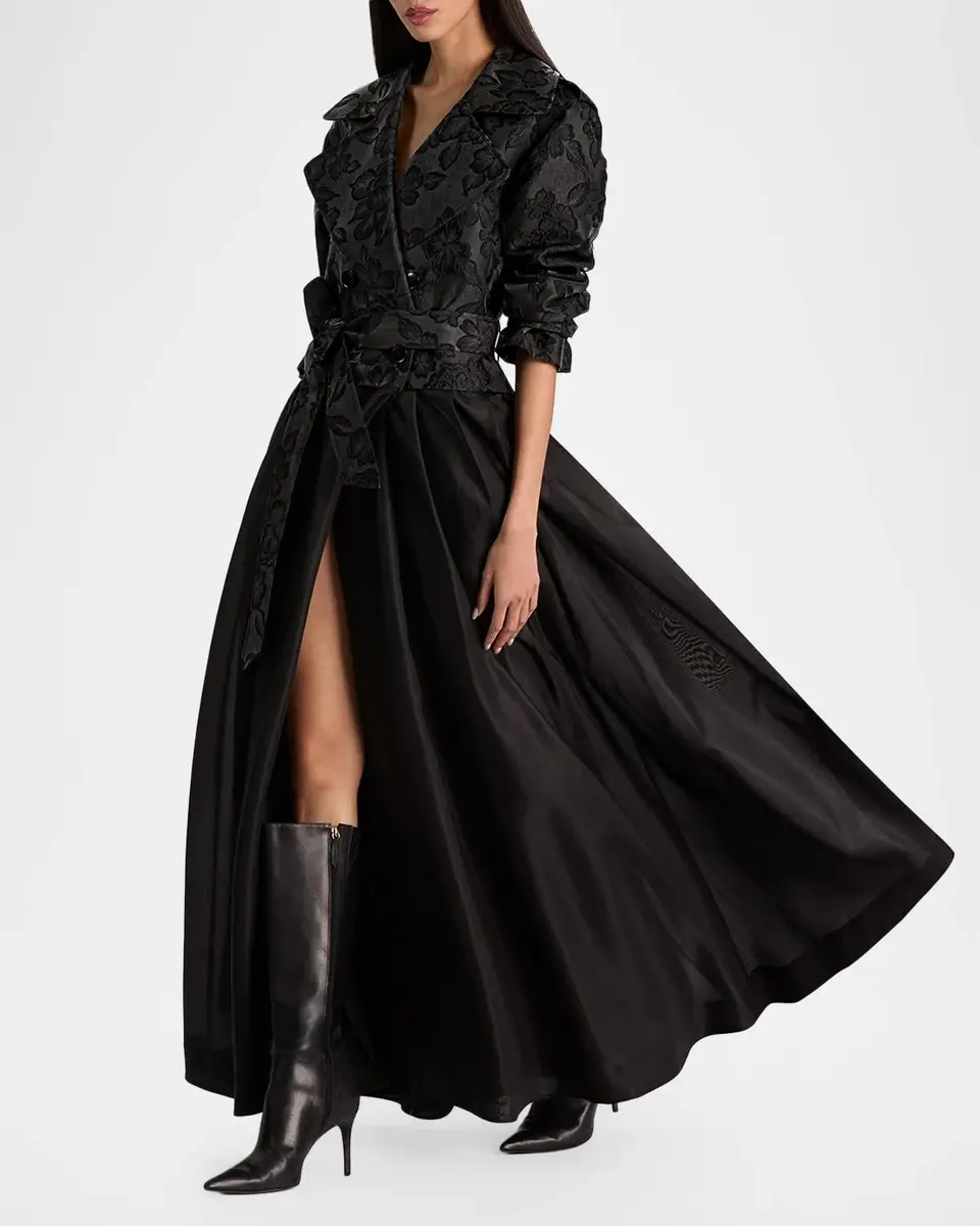 Alice + Olivia Nevada Floral Double-Breasted Trench Coat | Thumbnail 6