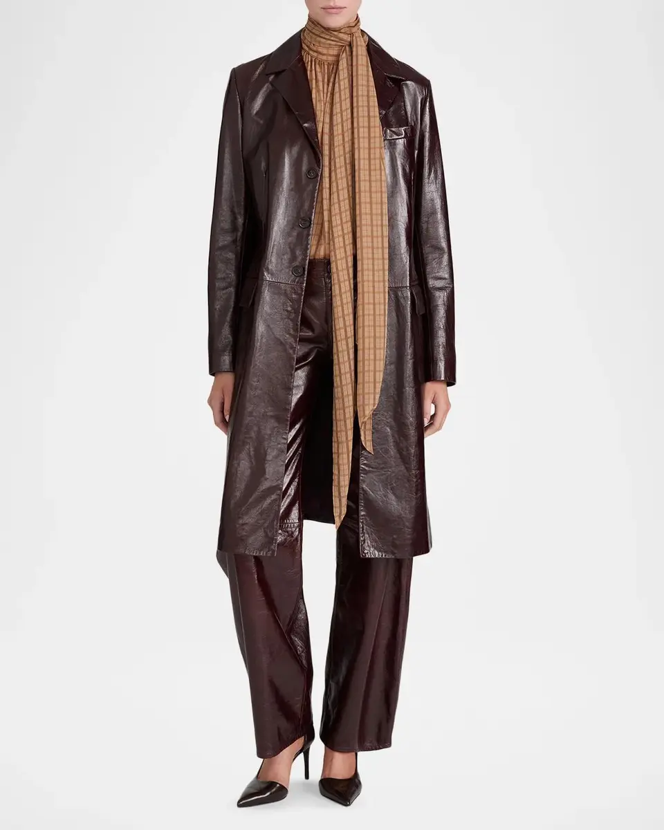 Frame The Veda Leather Trench Coat | Thumbnail 2 Frame The Veda Leather Trench Coat | Thumbnail 2