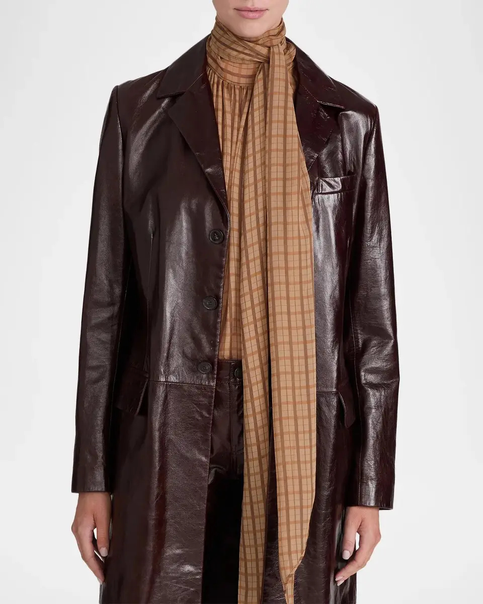 Frame The Veda Leather Trench Coat | Thumbnail 4 Frame The Veda Leather Trench Coat | Thumbnail 4