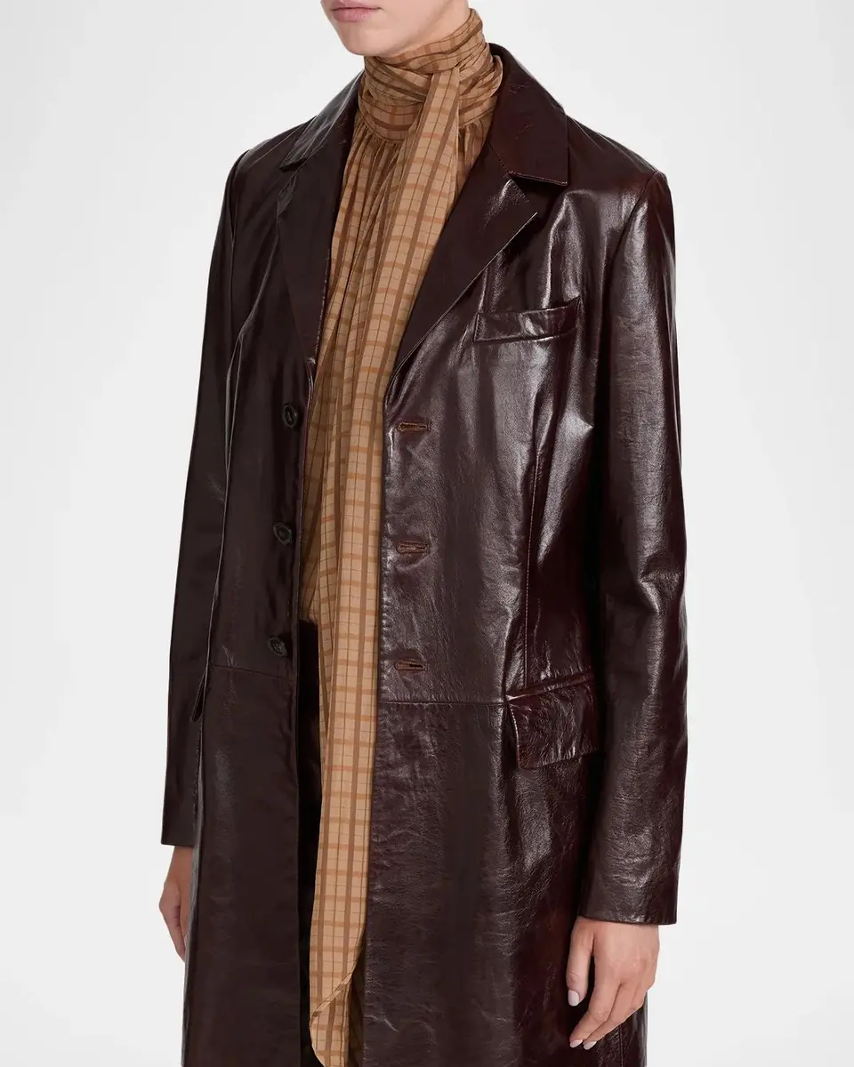 Frame The Veda Leather Trench Coat | Thumbnail 6 Frame The Veda Leather Trench Coat | Thumbnail 6