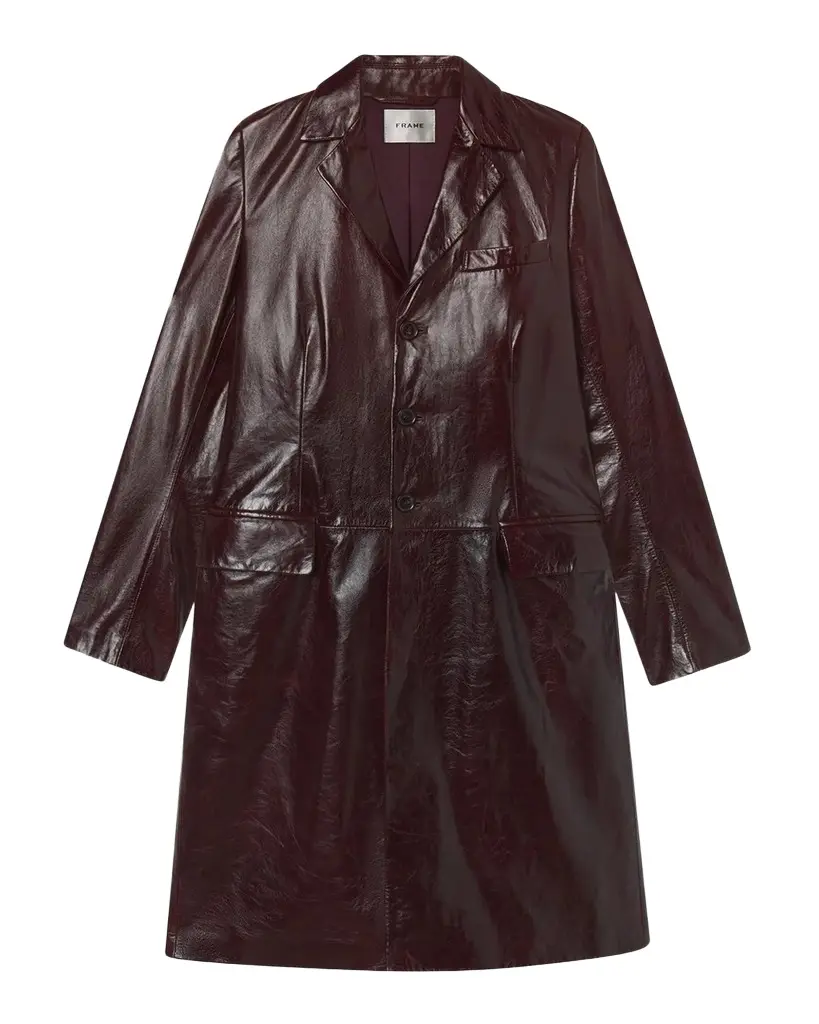 Frame The Veda Leather Trench​ Coat