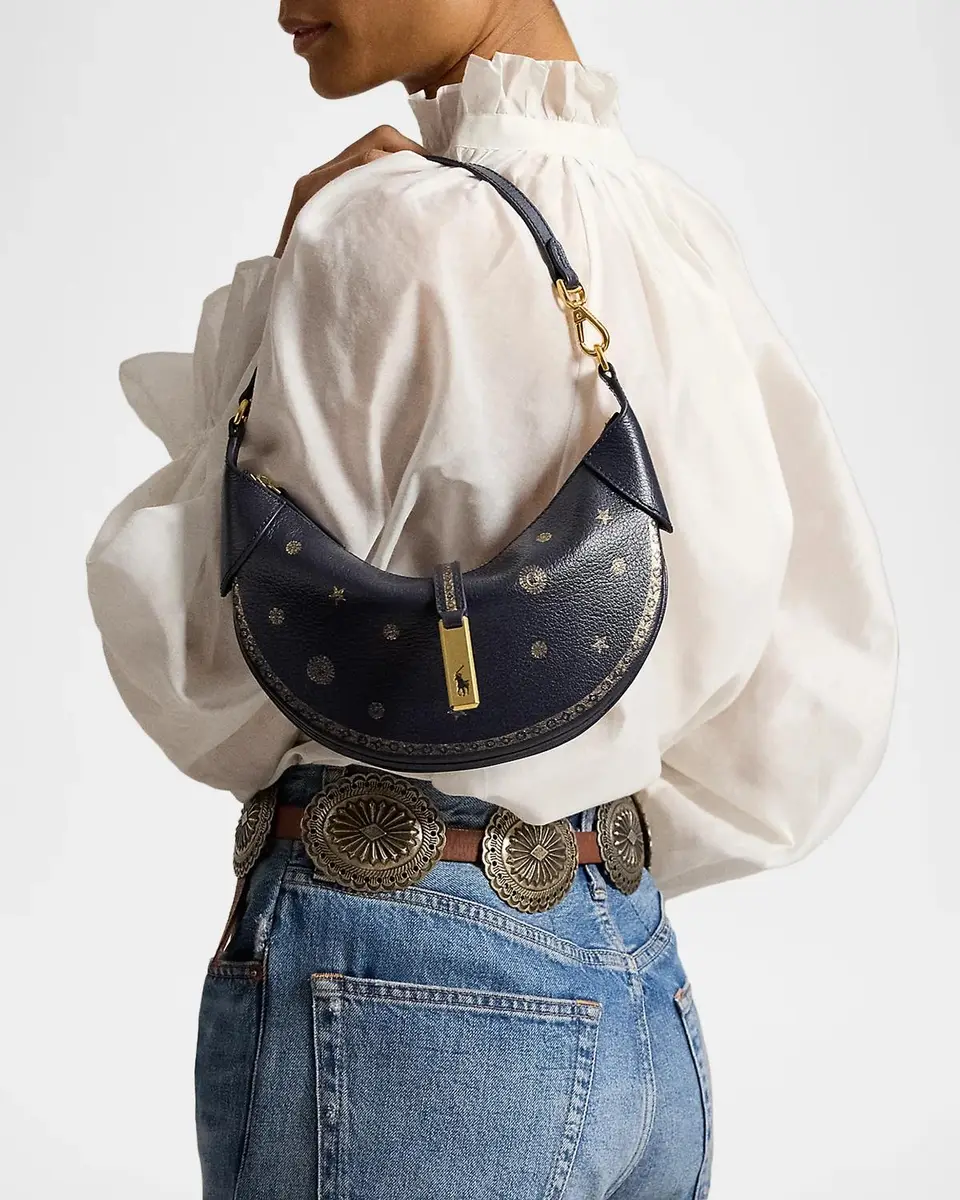 Polo Ralph Lauren Stamped Leather Shoulder Bag | Thumbnail 2 Polo Ralph Lauren Stamped Leather Shoulder Bag | Thumbnail 2