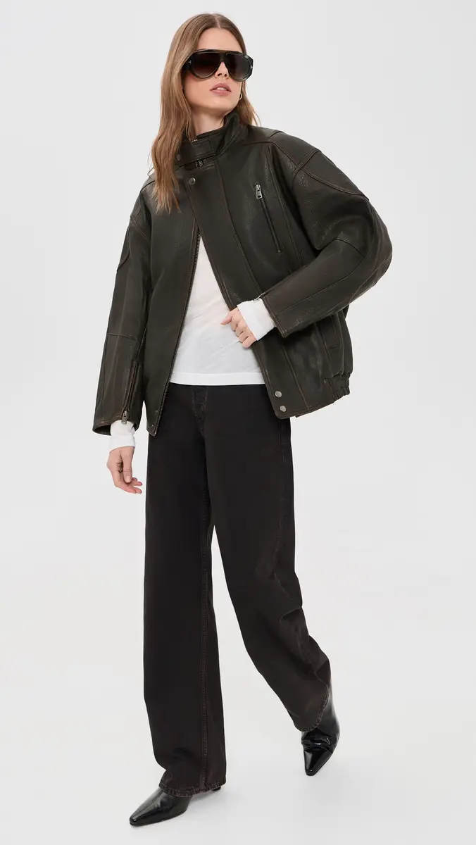 AGOLDE Danver Lambskin Leather Moto Jacket | Thumbnail 5 AGOLDE Danver Lambskin Leather Moto Jacket | Thumbnail 5