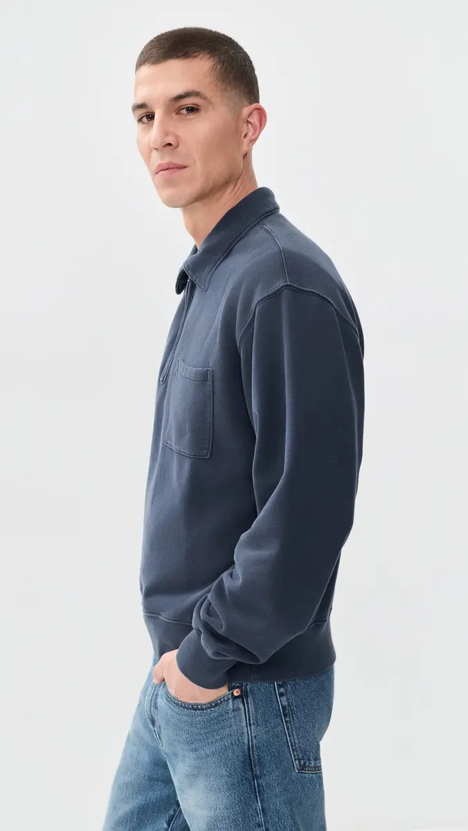 Madewell New Mccarren Quarter Zip Sweatshirt | Thumbnail 4