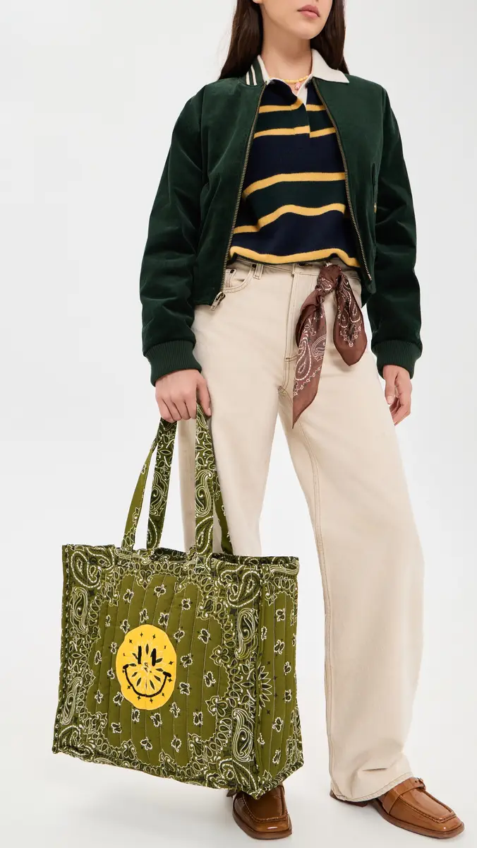 CALL IT BY YOUR NAME Happy Face Cotton Bandana Tote | Thumbnail 3 CALL IT BY YOUR NAME Happy Face Cotton Bandana Tote | Thumbnail 3