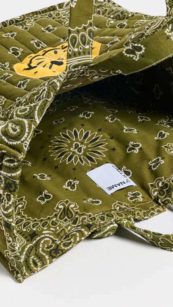 CALL IT BY YOUR NAME Happy Face Cotton Bandana Tote | Thumbnail 6 CALL IT BY YOUR NAME Happy Face Cotton Bandana Tote | Thumbnail 6