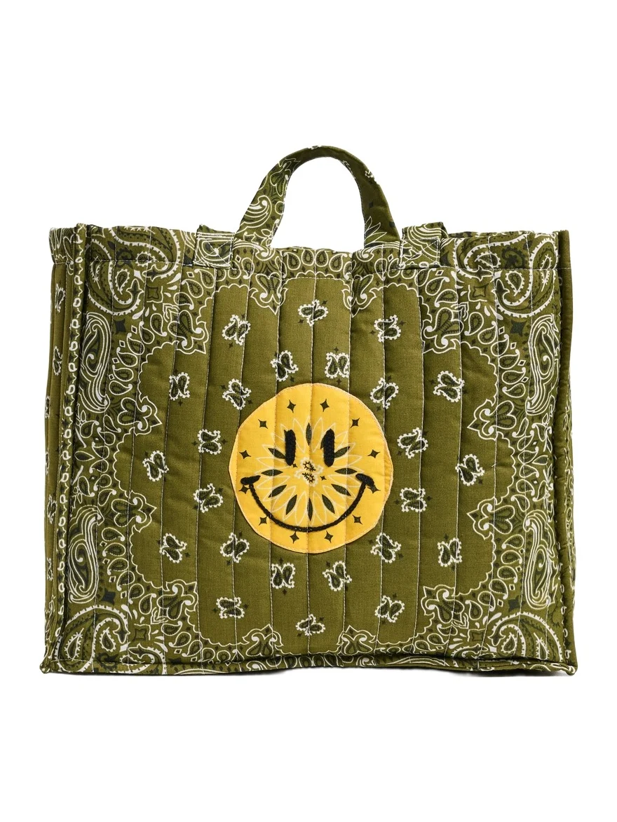 Happy Face Cotton Bandana Tote Happy Face Cotton Bandana Tote