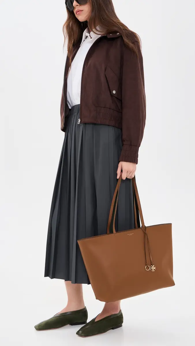 Tory Burch Top Zip Leather Tote | Thumbnail 3 Tory Burch Top Zip Leather Tote | Thumbnail 3