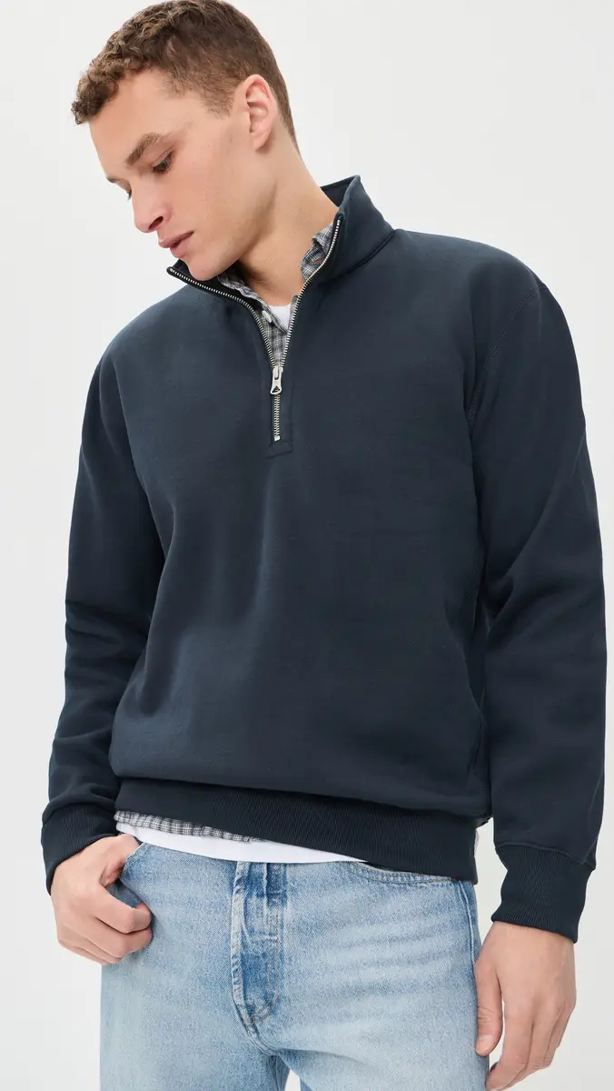 REIGNING CHAMP Brushed Fleece Standard Quarter Zip | Thumbnail 2 REIGNING CHAMP Brushed Fleece Standard Quarter Zip | Thumbnail 2