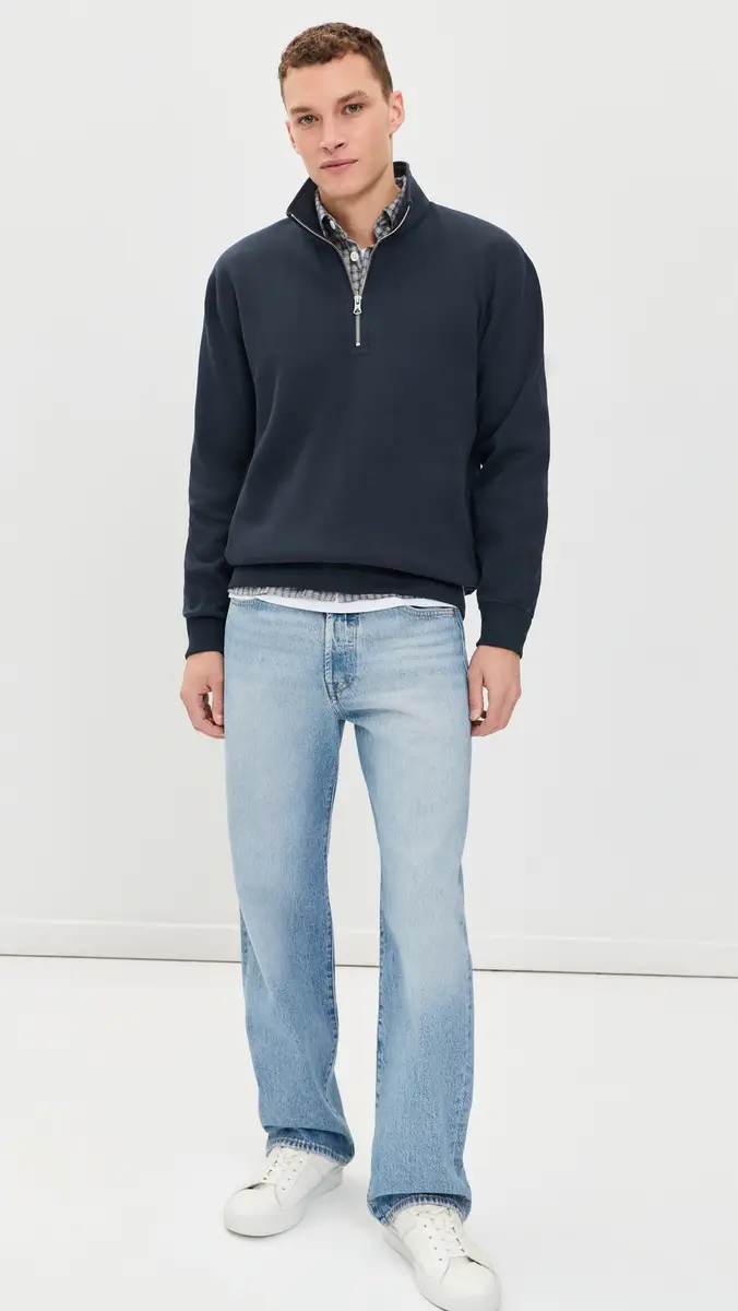 REIGNING CHAMP Brushed Fleece Standard Quarter Zip | Thumbnail 5 REIGNING CHAMP Brushed Fleece Standard Quarter Zip | Thumbnail 5