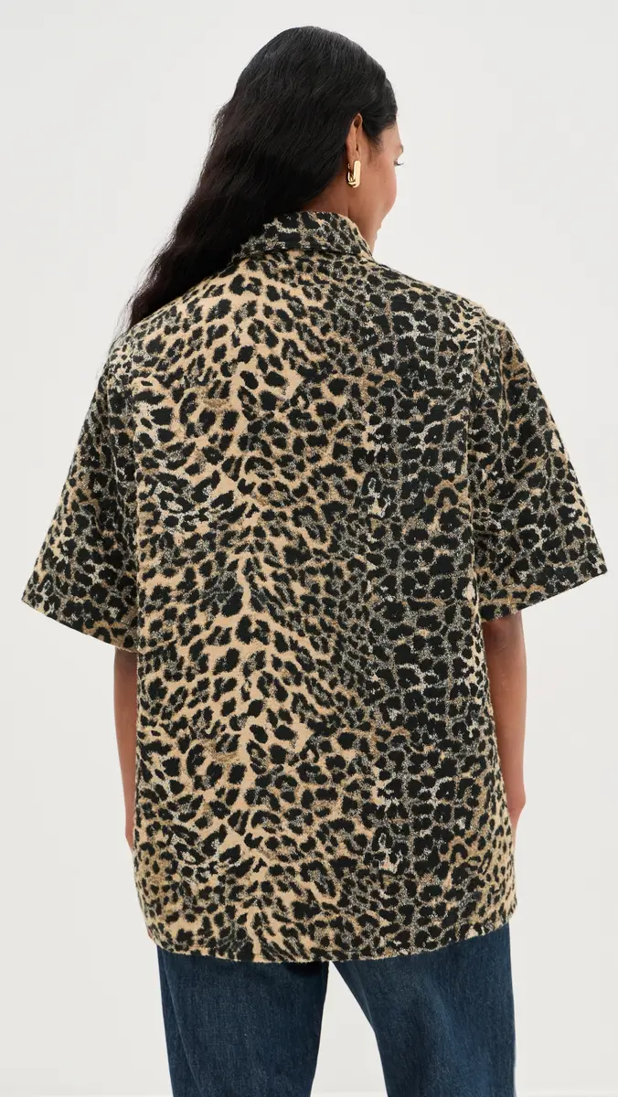 DARKPARK Vale Leopard Denim Short Sleeved Shirt | Thumbnail 3 DARKPARK Vale Leopard Denim Short Sleeved Shirt | Thumbnail 3