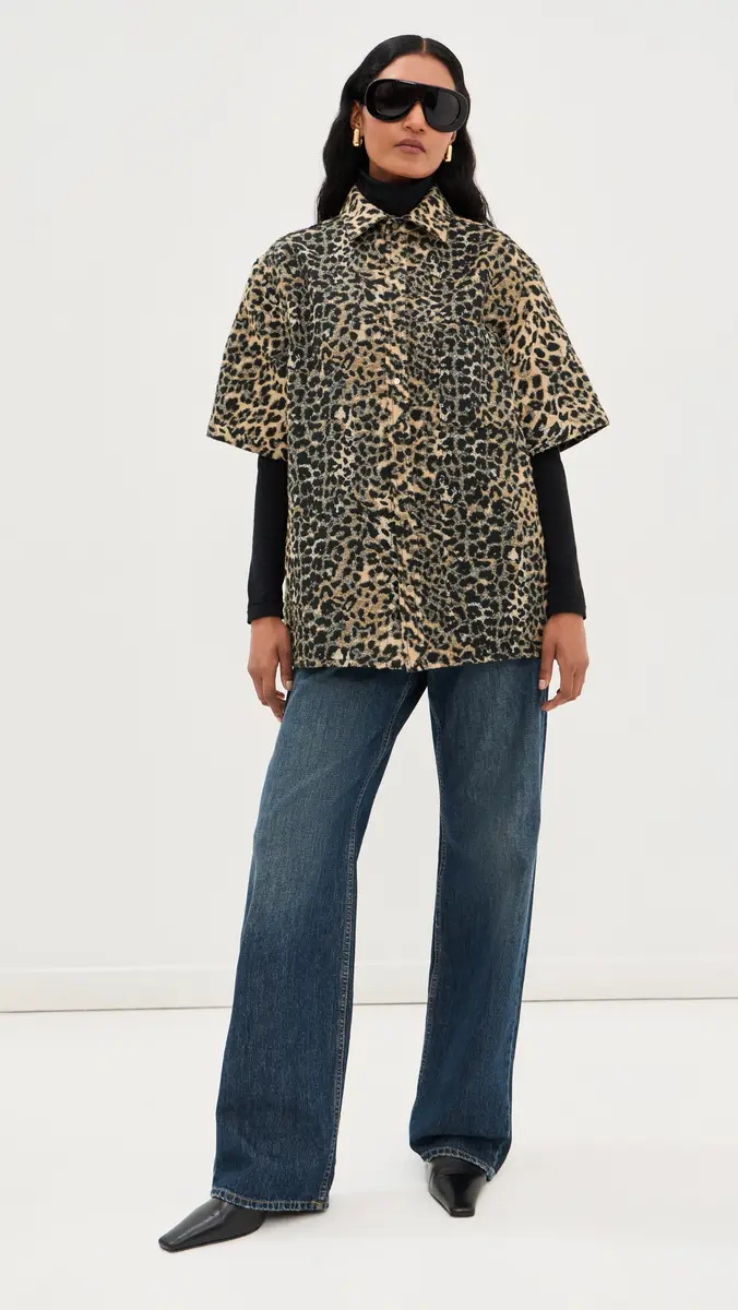 DARKPARK Vale Leopard Denim Short Sleeved Shirt | Thumbnail 5 DARKPARK Vale Leopard Denim Short Sleeved Shirt | Thumbnail 5