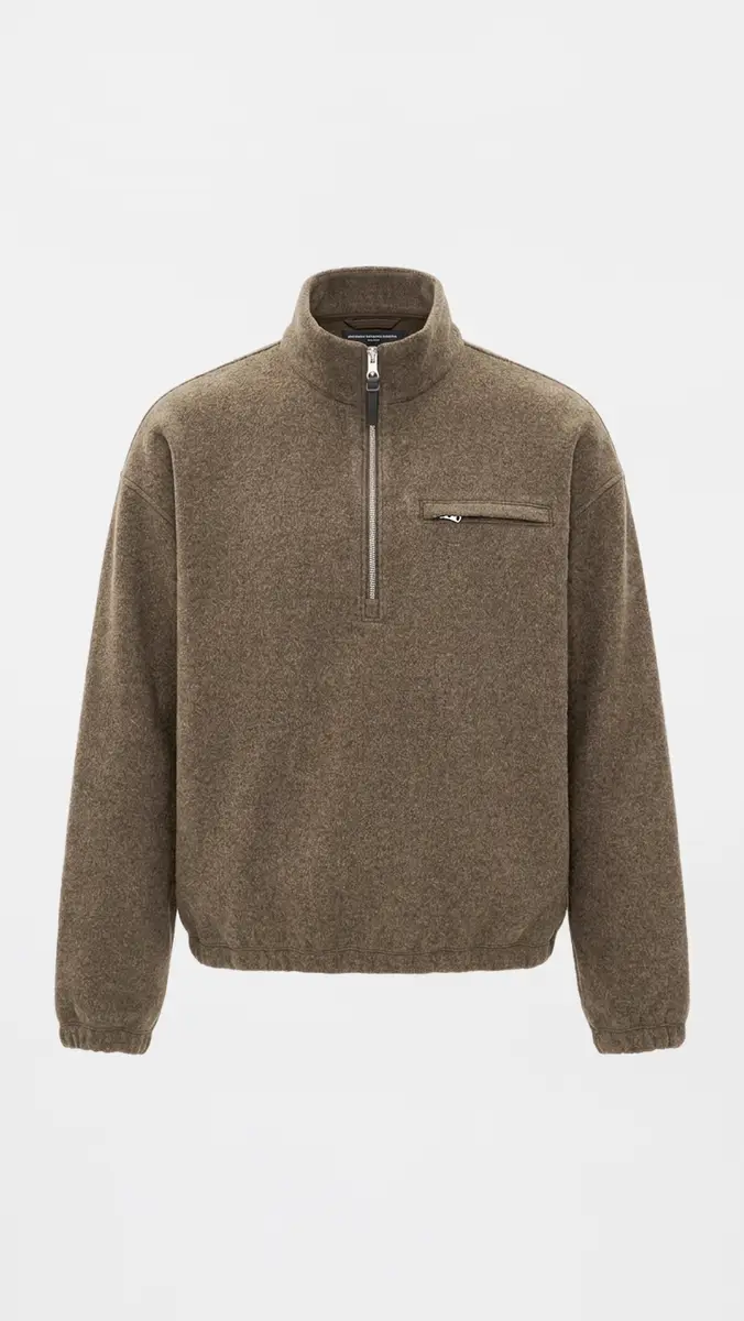 REIGNING CHAMP Wool Fleece Ridge Half Zip Pullover | Thumbnail 2 REIGNING CHAMP Wool Fleece Ridge Half Zip Pullover | Thumbnail 2