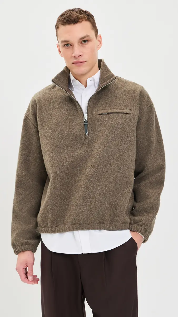 REIGNING CHAMP Wool Fleece Ridge Half Zip Pullover | Thumbnail 3 REIGNING CHAMP Wool Fleece Ridge Half Zip Pullover | Thumbnail 3