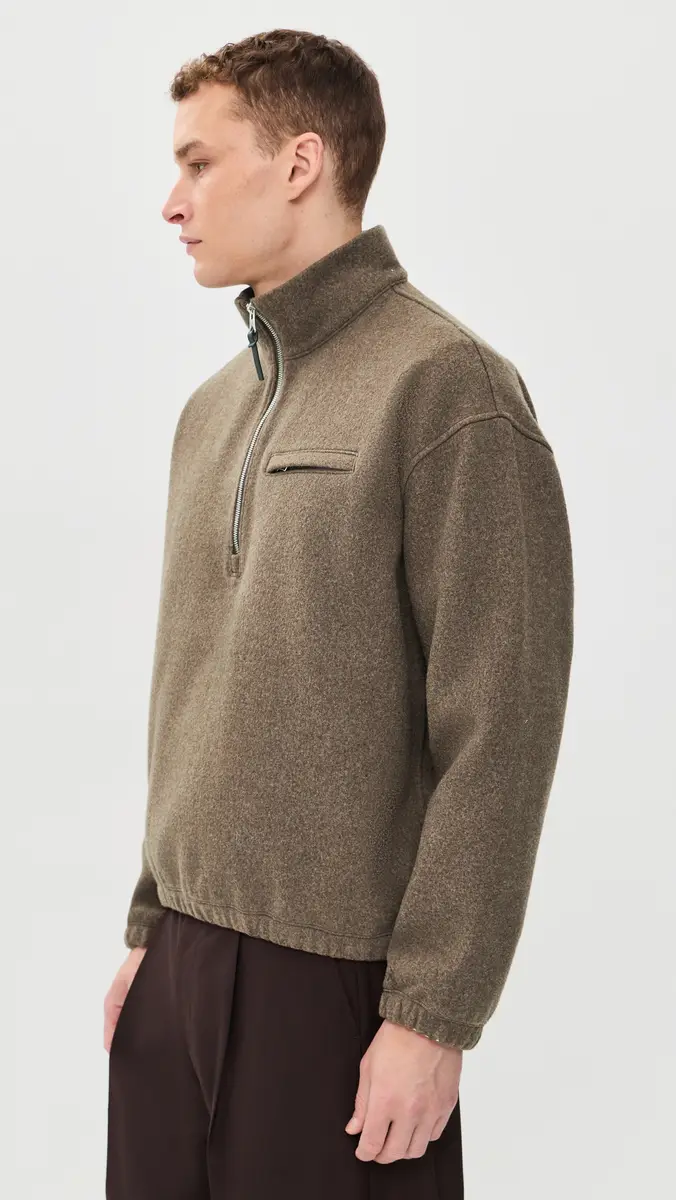 REIGNING CHAMP Wool Fleece Ridge Half Zip Pullover | Thumbnail 5 REIGNING CHAMP Wool Fleece Ridge Half Zip Pullover | Thumbnail 5