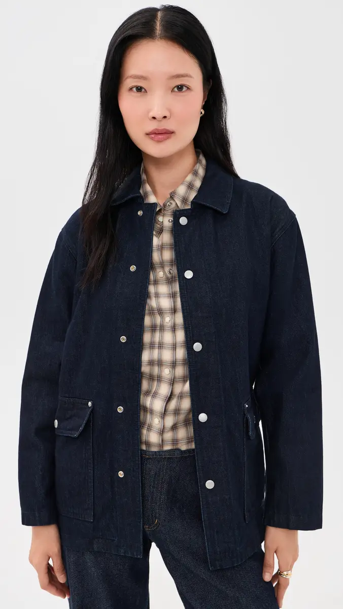 STILL HERE Barn Jacket in Indigo Indigo Indigo | Thumbnail 2 STILL HERE Barn Jacket in Indigo Indigo Indigo | Thumbnail 2