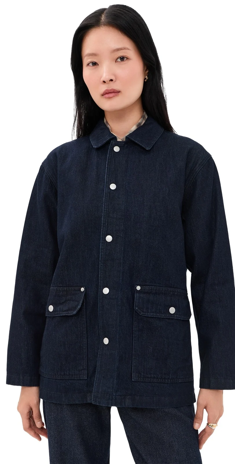 STILL HERE Barn Jacket in Indigo Indigo Indigo