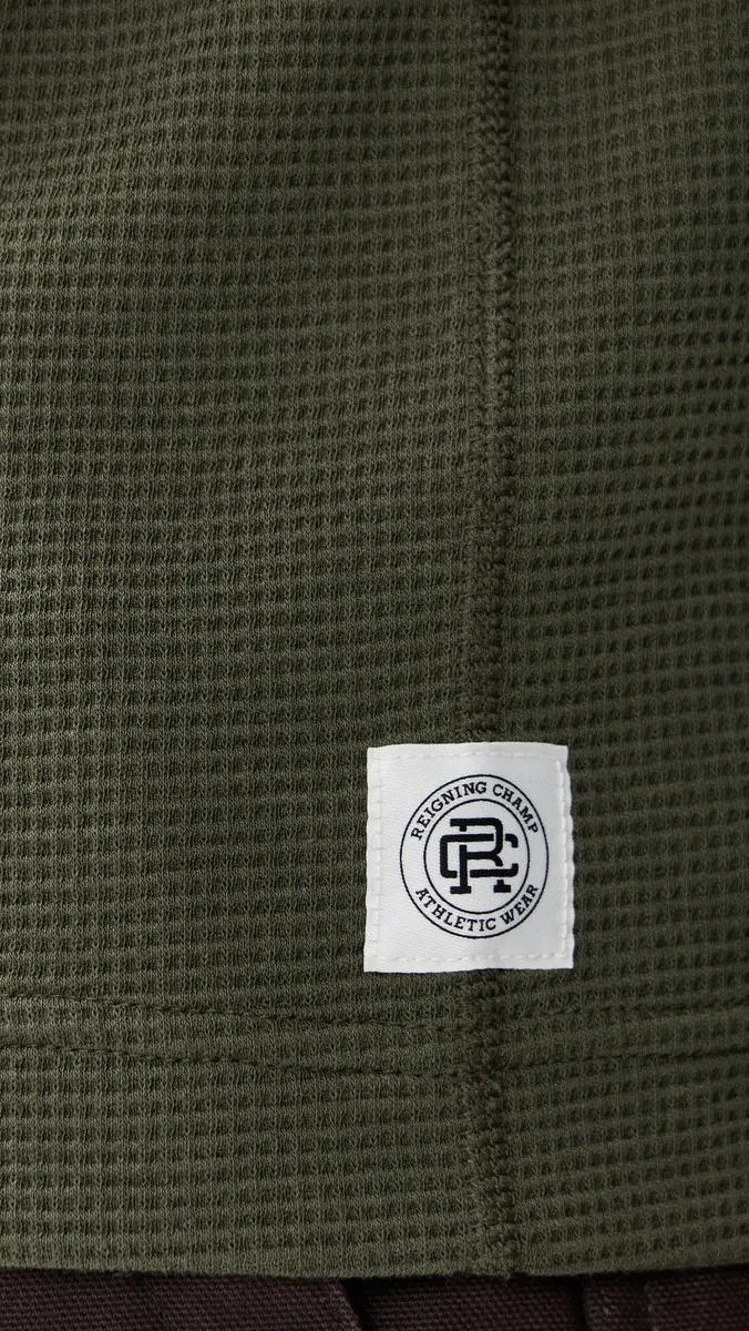 REIGNING CHAMP Lightweight Waffle Standard Henley | Thumbnail 6 REIGNING CHAMP Lightweight Waffle Standard Henley | Thumbnail 6